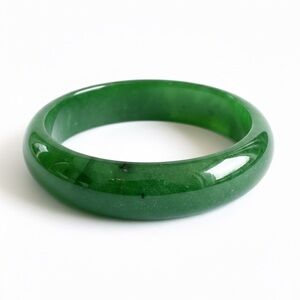 54mm Certified (Grade A) Jade Natural Green Jadeite JADE Bracelet Bangle